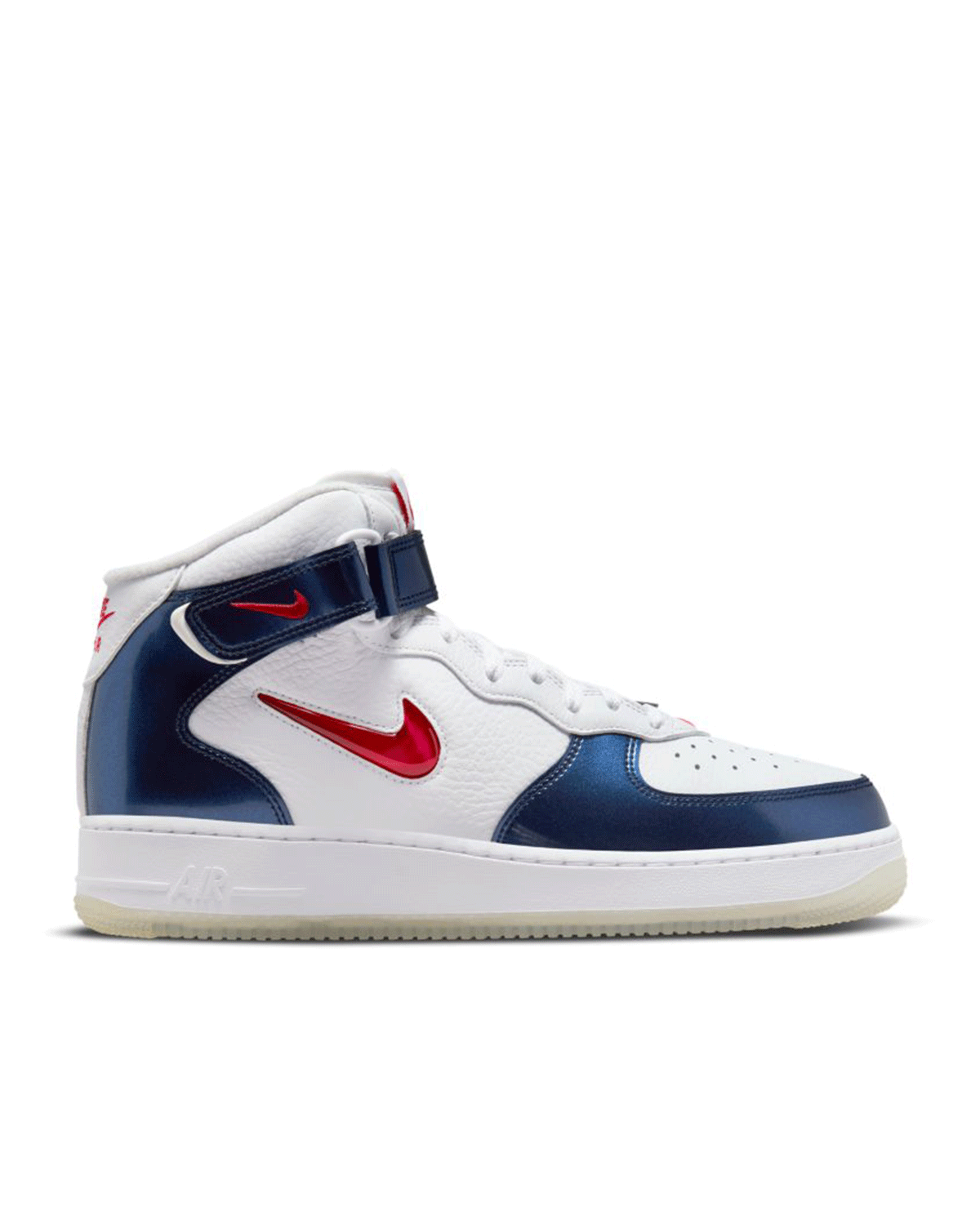 Air Force 1 Mid QS White/University Red/Midnight Navy 8.5 M