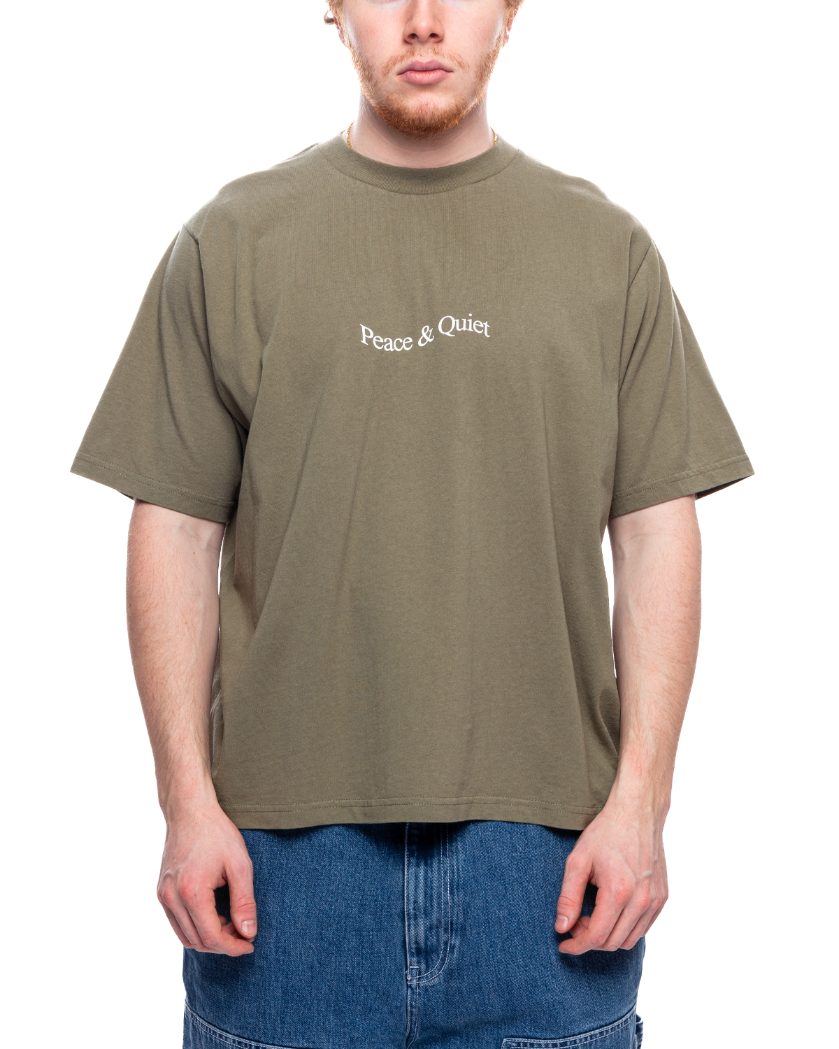 Museum of Peace & Quiet Wordmark T-Shirt Olive – LIKELIHOOD