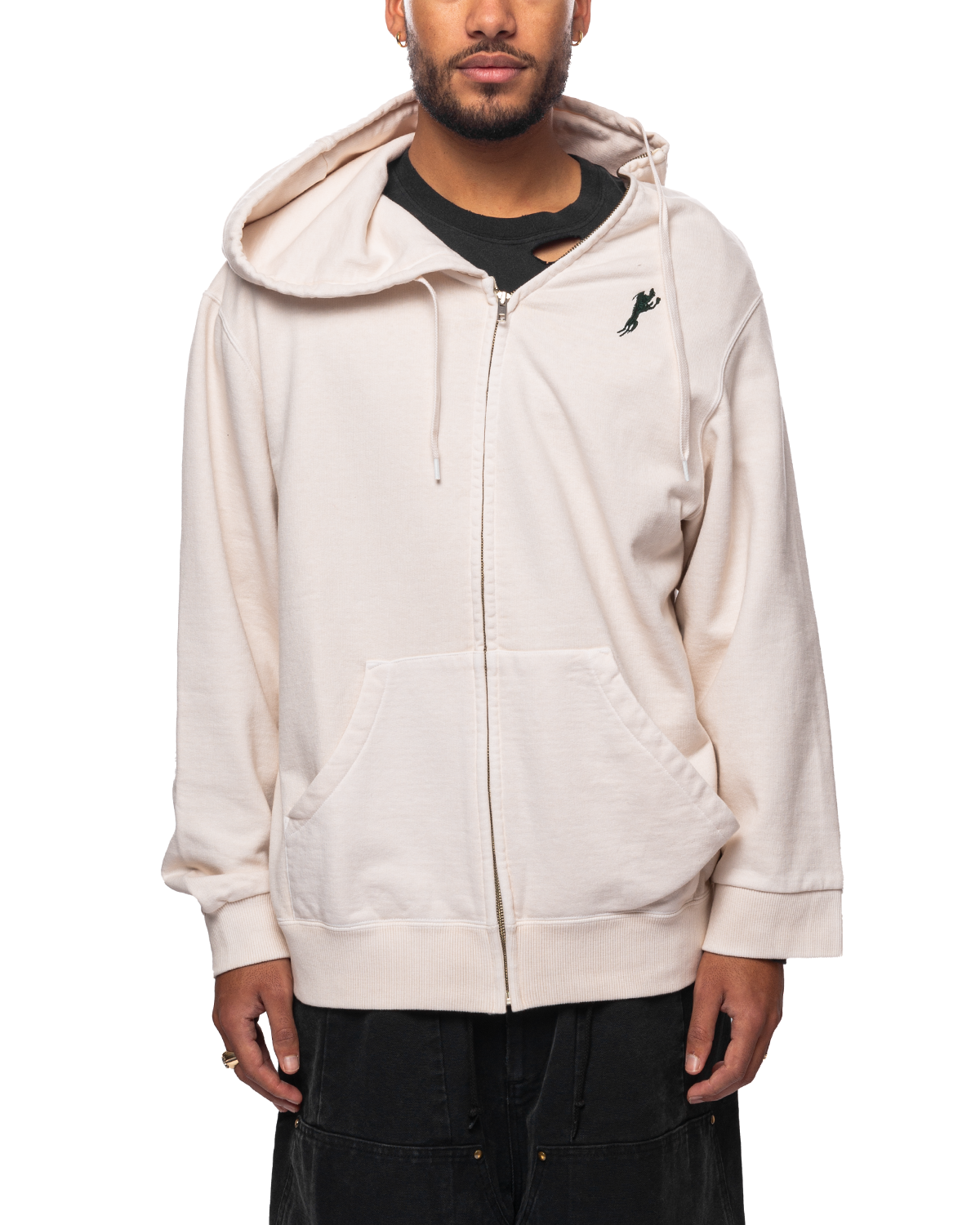 Loose zip up hoodie sales