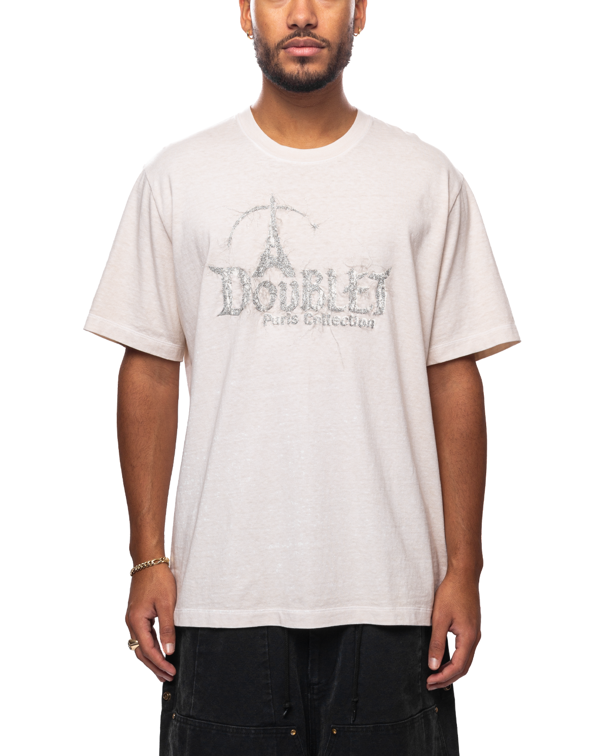 "Doubland" Embroidery T-Shirt White