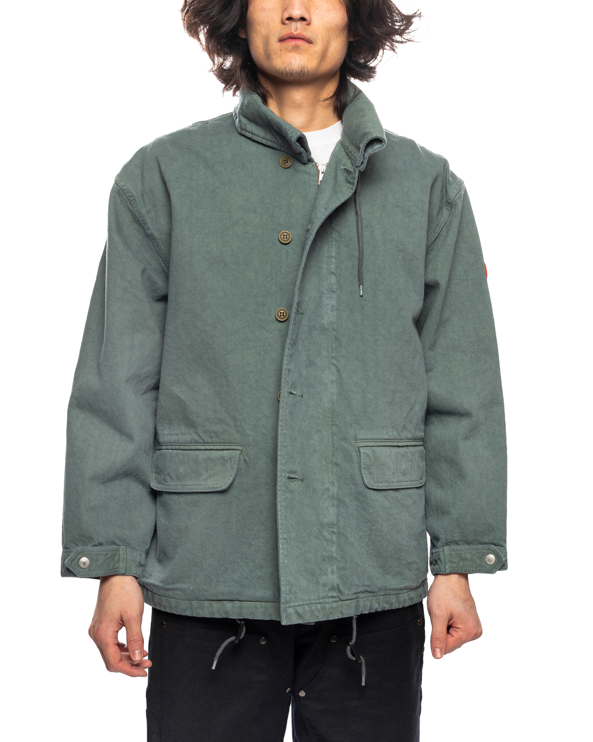 Overdye Fold Collar Coat