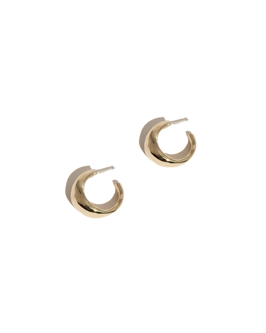 Classic Hoops Thick Satin Small Gold