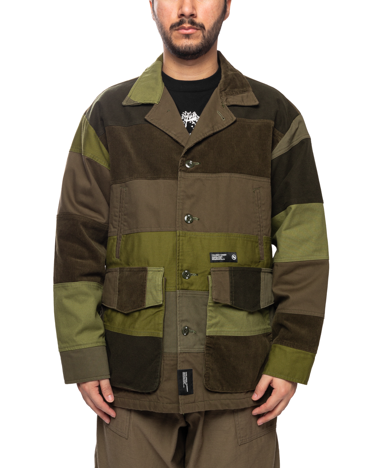 Abercrombie and fitch patchwork safari jacket discount