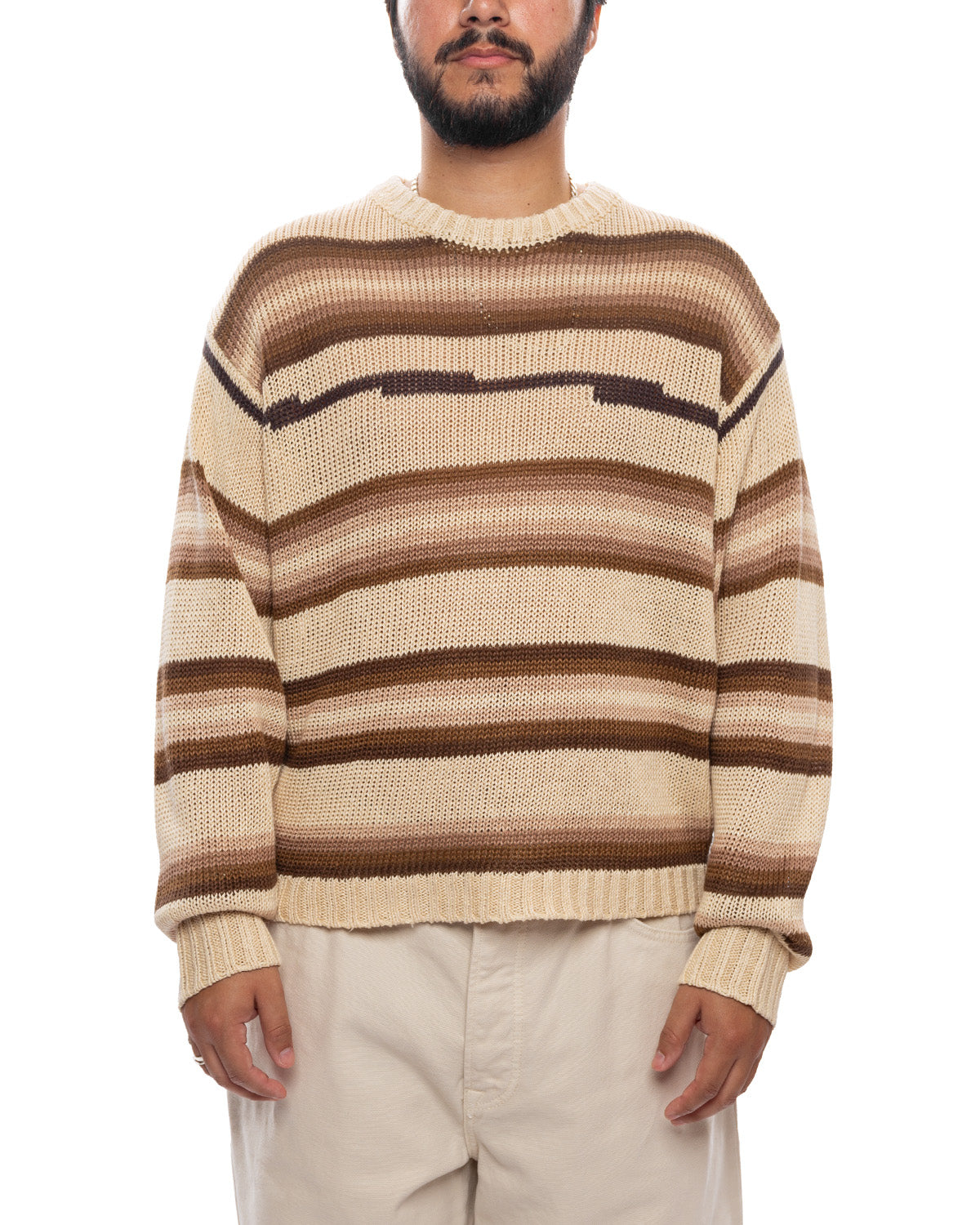 Stussy Tonal Stripe Sweater 'Brown' – LIKELIHOOD