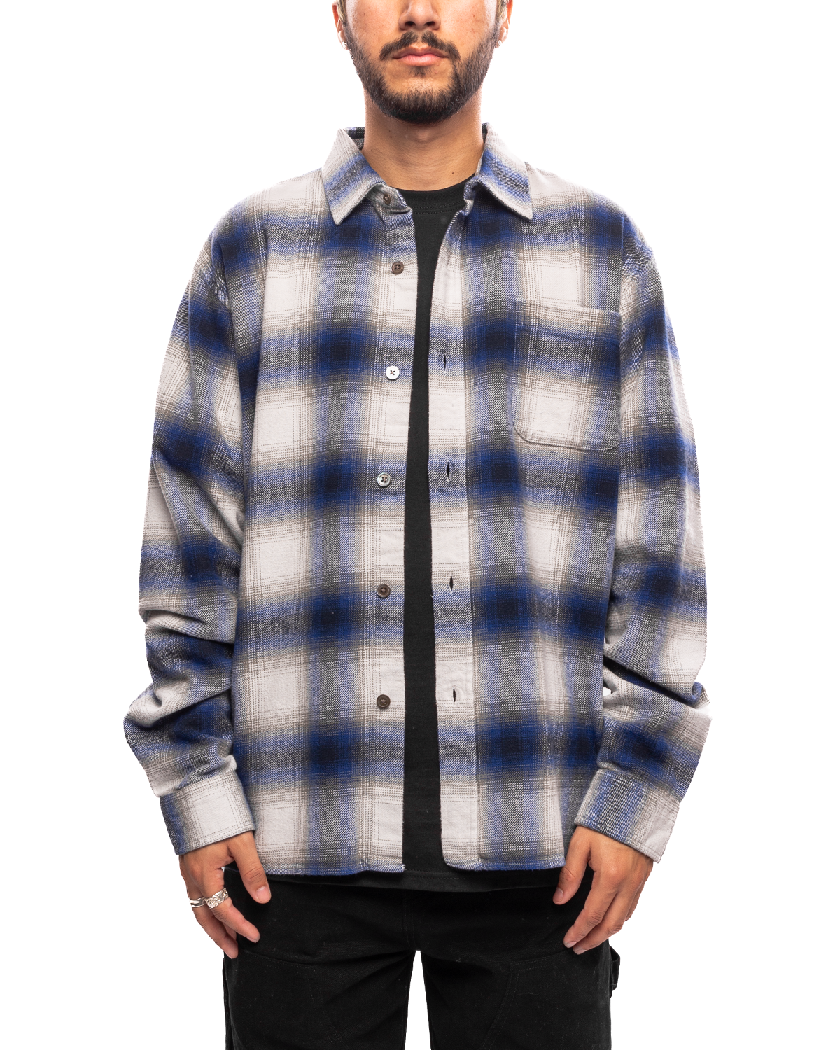 Stussy Bay Plaid Shirt Navy – LIKELIHOOD