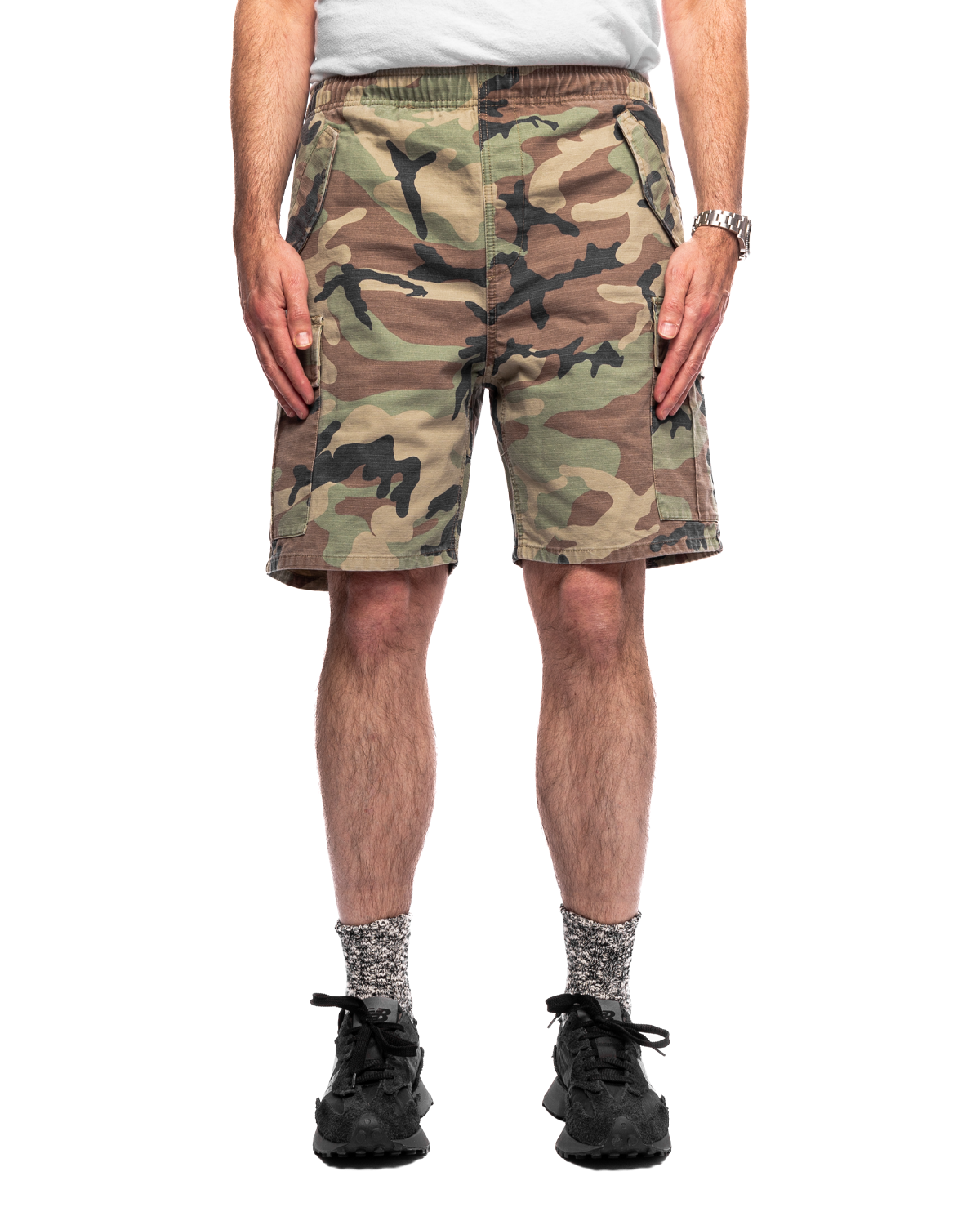 Ripstop Cargo Beach Shorts Camo