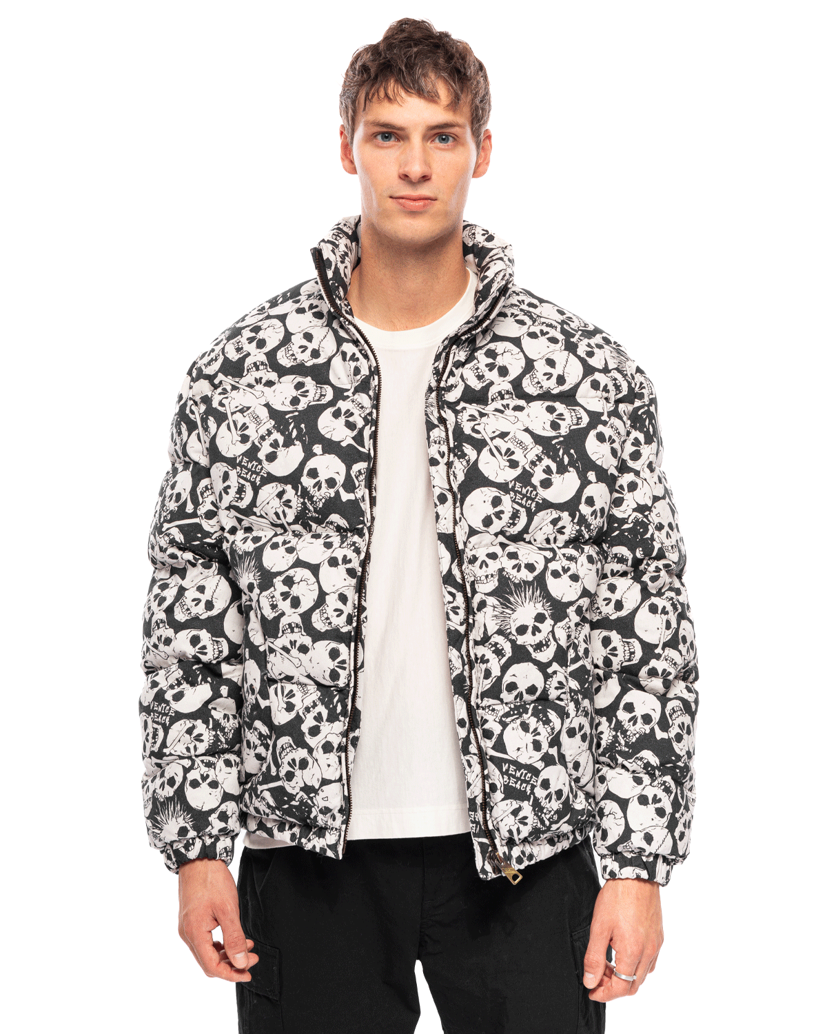 Graphic Cloud Printed Puffer