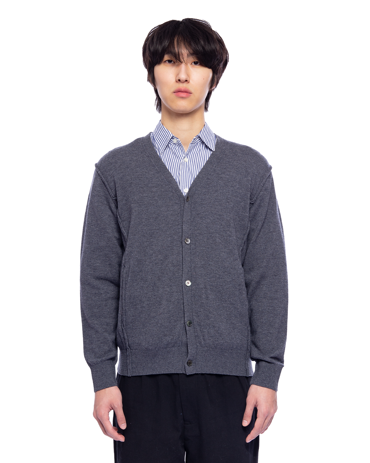 UC2B9901 Wool Knit Cardigan Charcoal – LIKELIHOOD