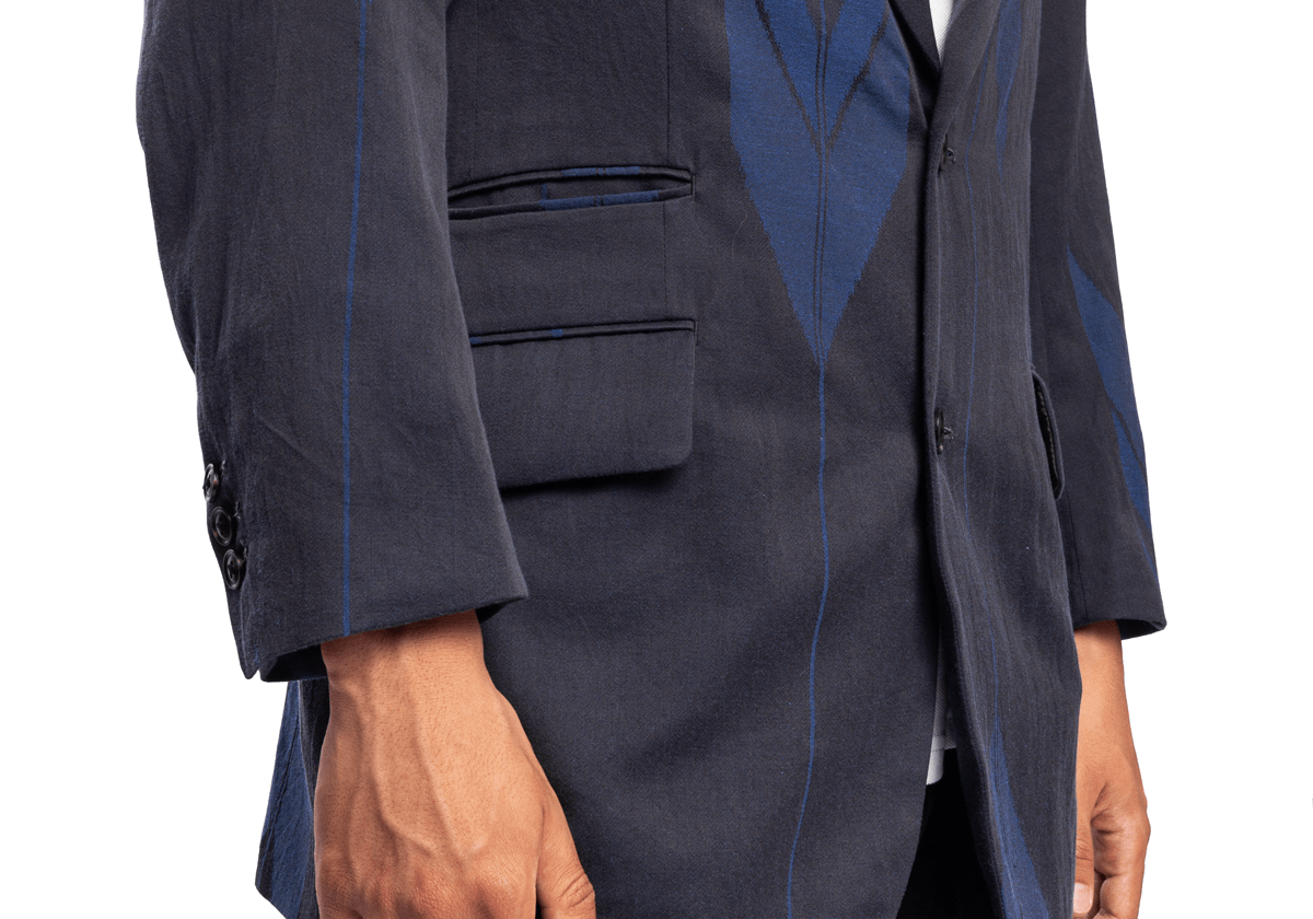 2B Jacket - C/L Kimono Jq Blue Arrow - LIKELIHOOD