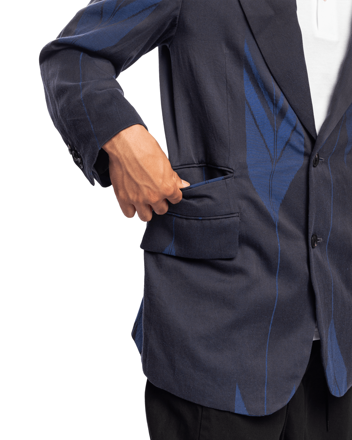 2B Jacket - C/L Kimono Jq Blue Arrow - LIKELIHOOD