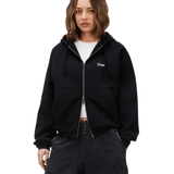Classic Small Logo Zip Hoodie Black