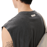 Muscle Cropped Tee Charcoal