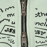 Gate Zip Up Hoodie Light Green