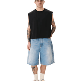 Muscle Cropped Tee Black