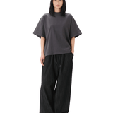 Signature Cropped Tee Charcoal
