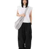 Muscle Cropped Tee White