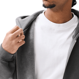 Boxy Zip-Up Hoodie Charcoal