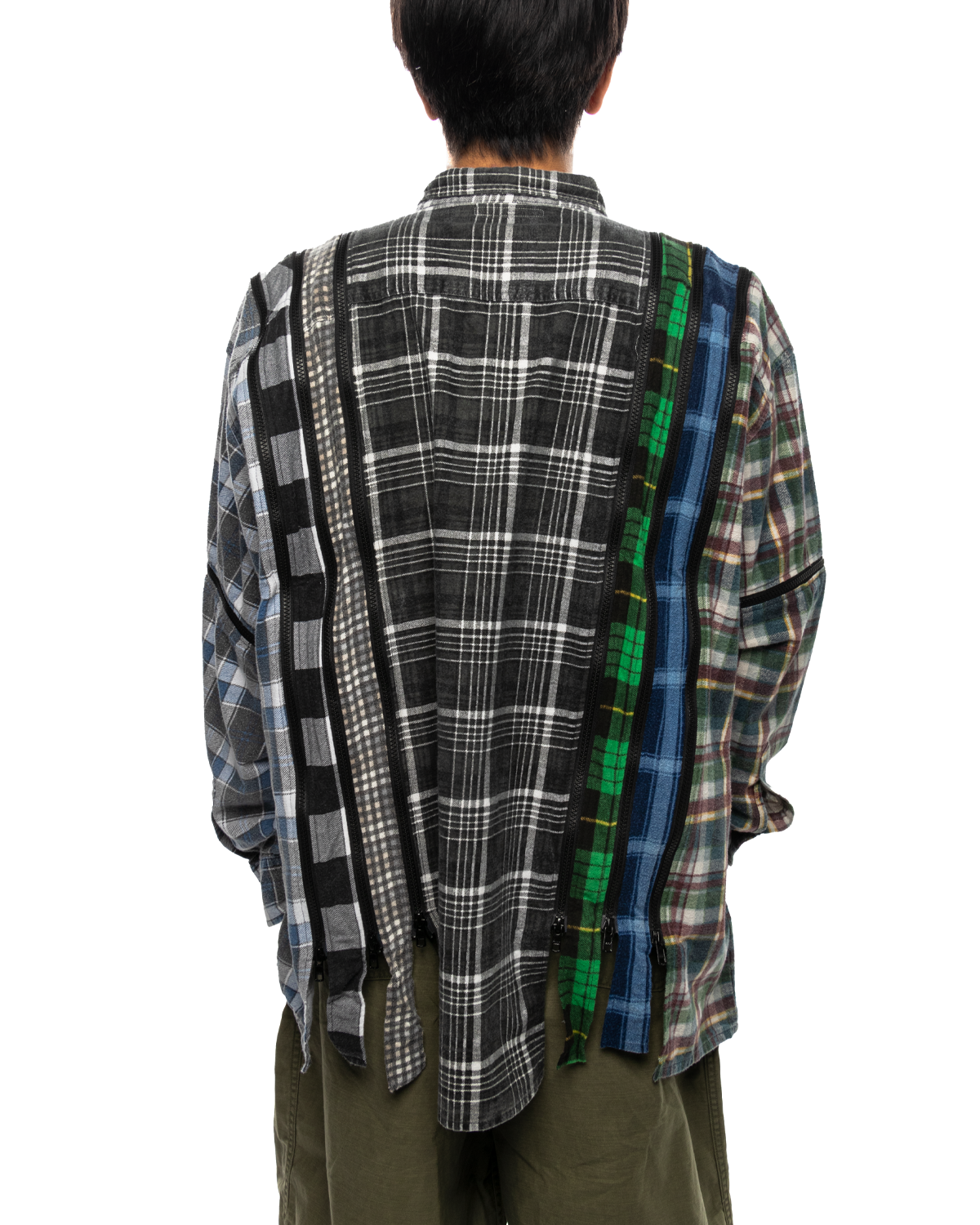 Flannel Shirt 7 Cut Zipped Wide Shirt