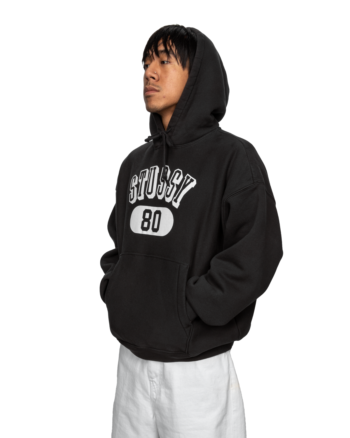 Stussy 80 Relaxed Hood Washed Black