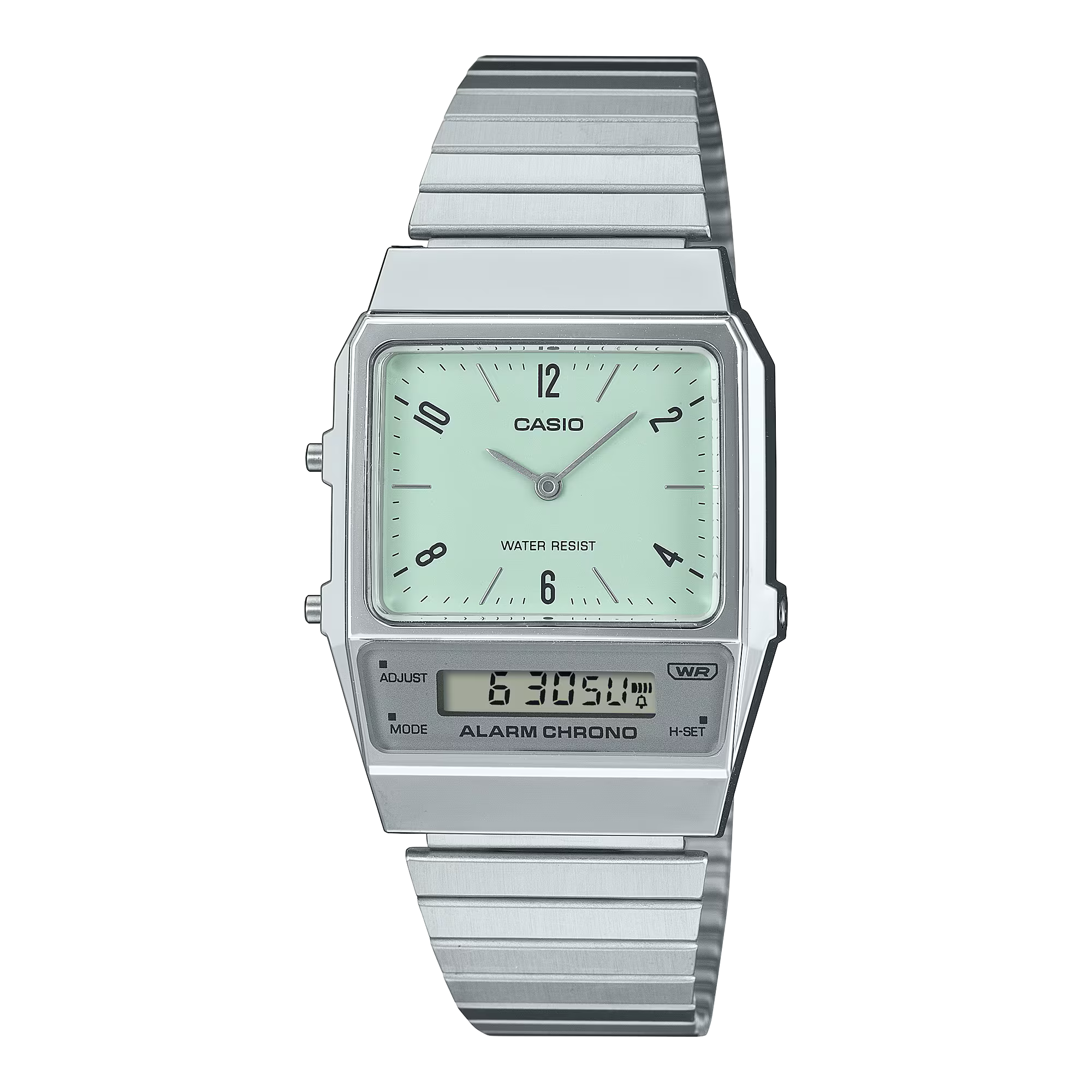 Vintage Silver Analog Digital Watch