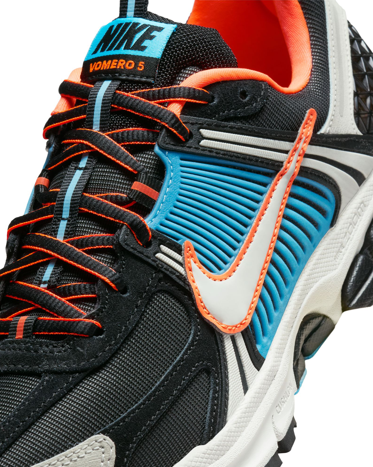 Women's Nike Zoom Vomero 5 Premium Black/Light Bone-Blue Gaze-Total Orange