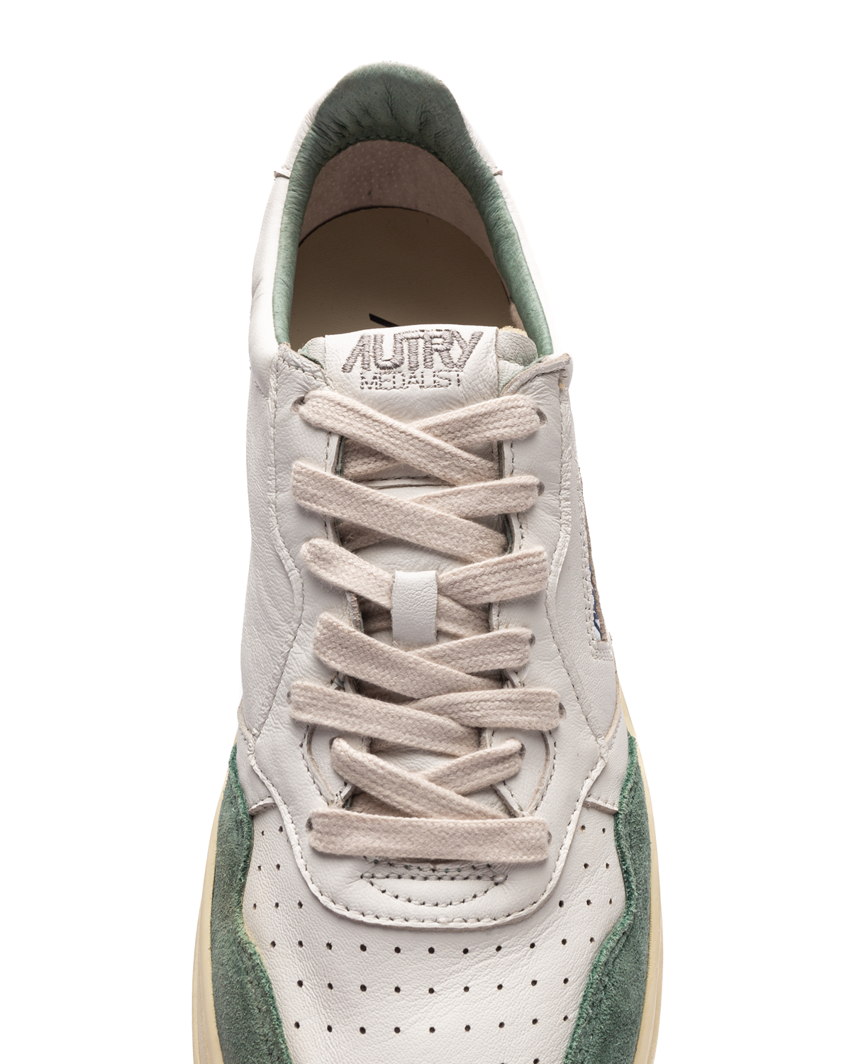 Medalist Goat Suede White/Military Green