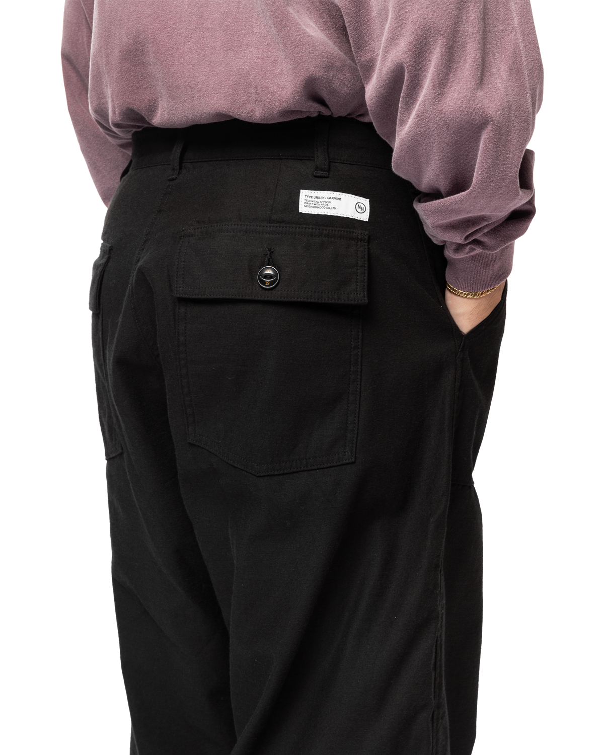 Wide Baker Pants Black