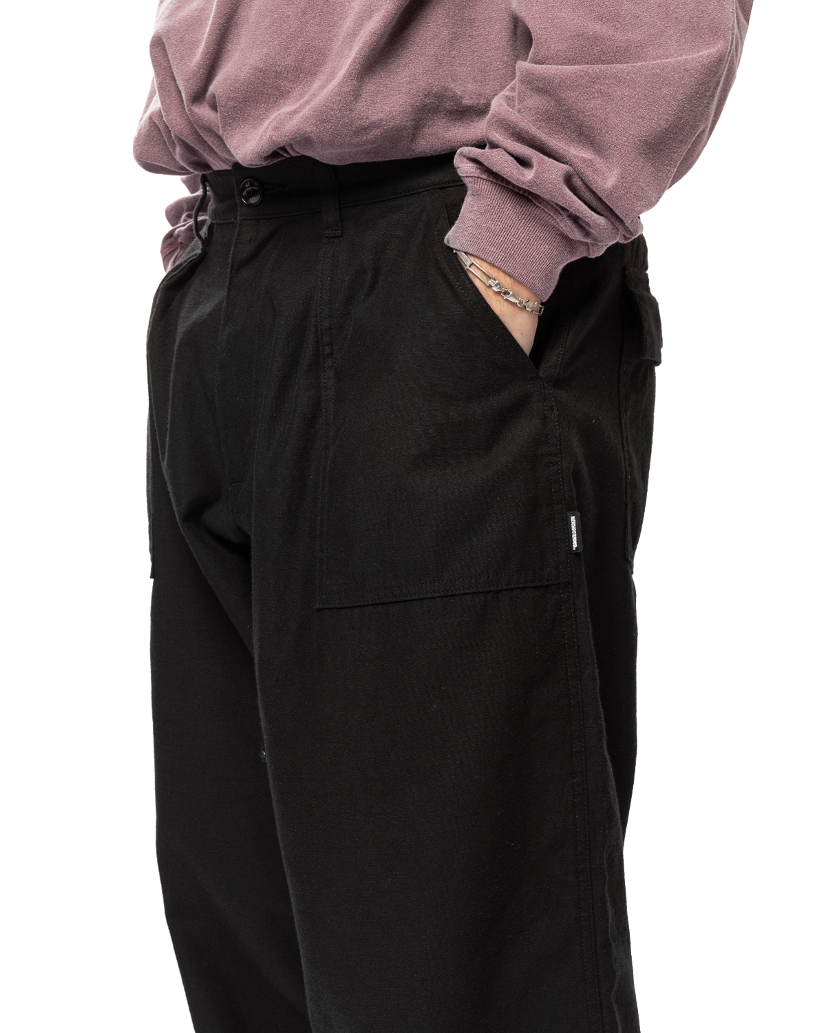 Wide Baker Pants Black