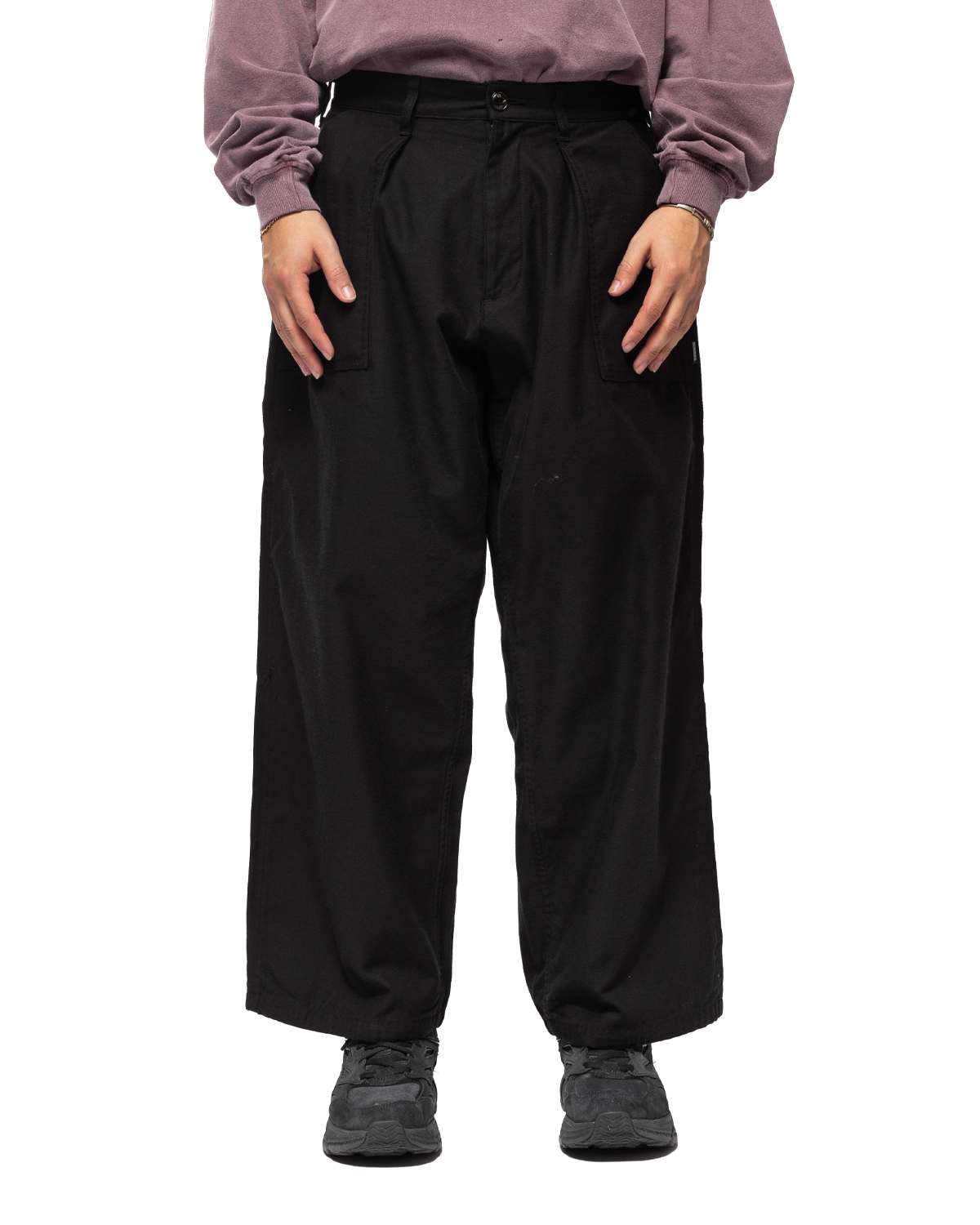 Wide Baker Pants Black