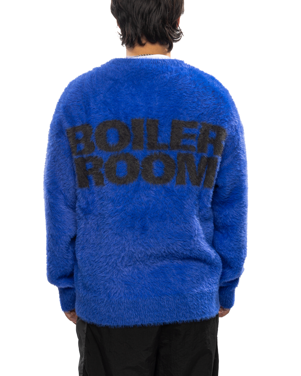 Shaggy Knit Crewneck Blue