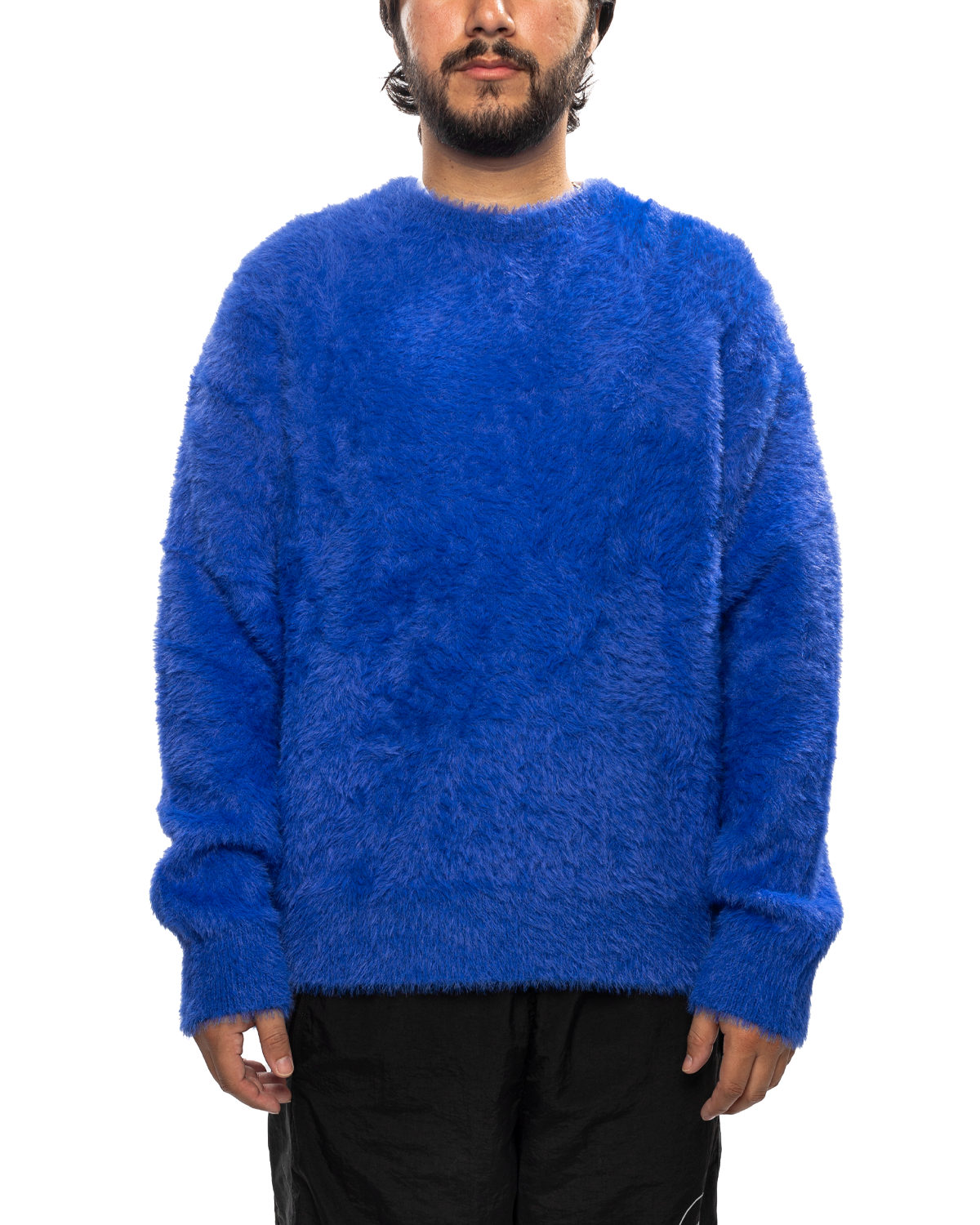 Shaggy Knit Crewneck Blue