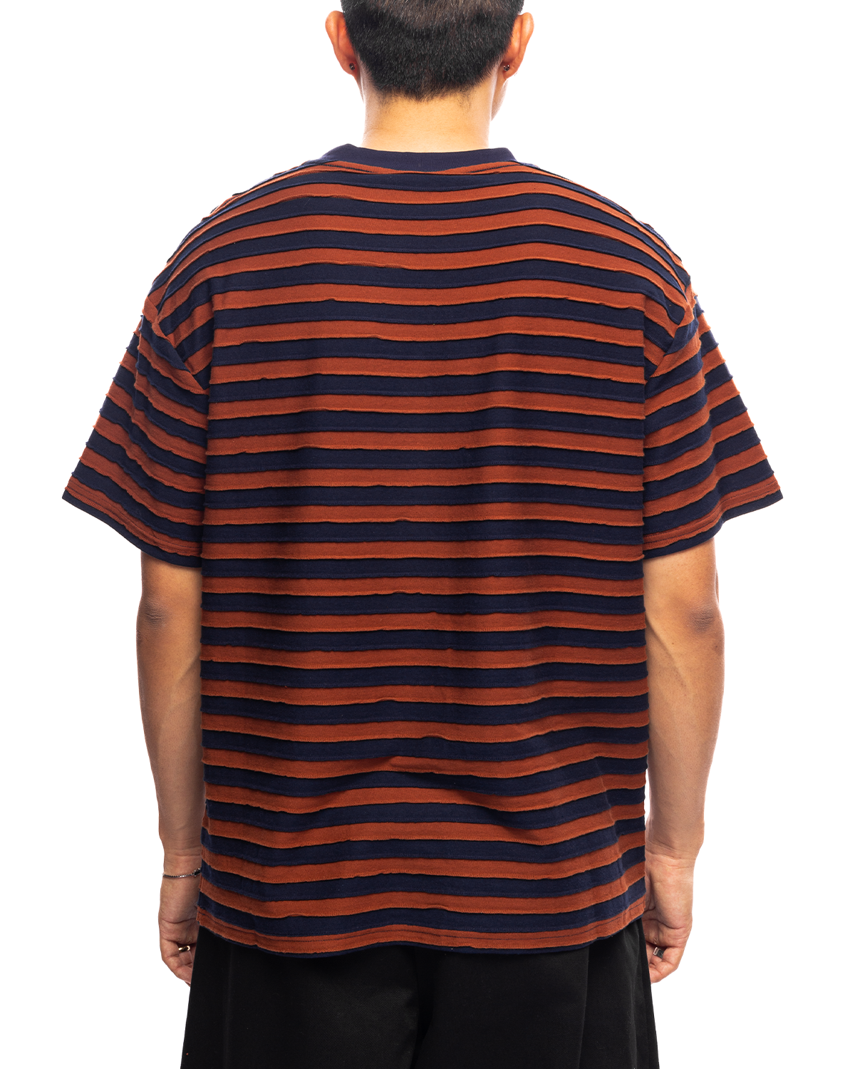 Denny Blaine Striped T-shirt Navy/Light Brown