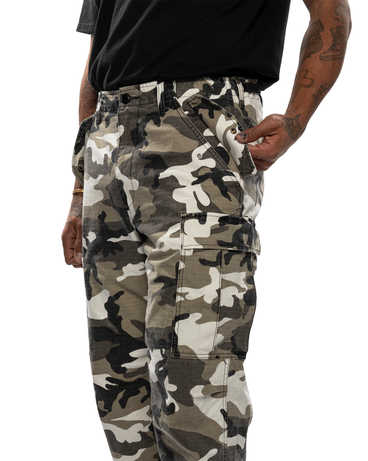 Military Cargo Pant Ripstop Snow Camo