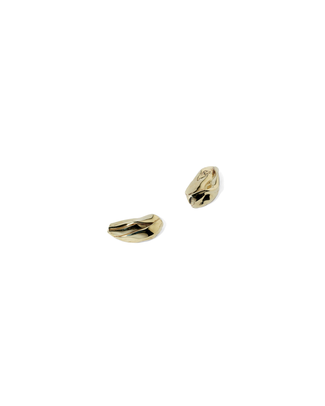 CREASE CAP Earrings Gold Plated Bronze