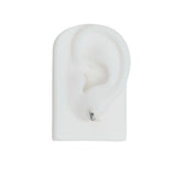 DEW Stud, Green Sapphire - Sterling Silver