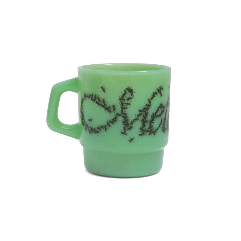 Flies Milk Glass Mug