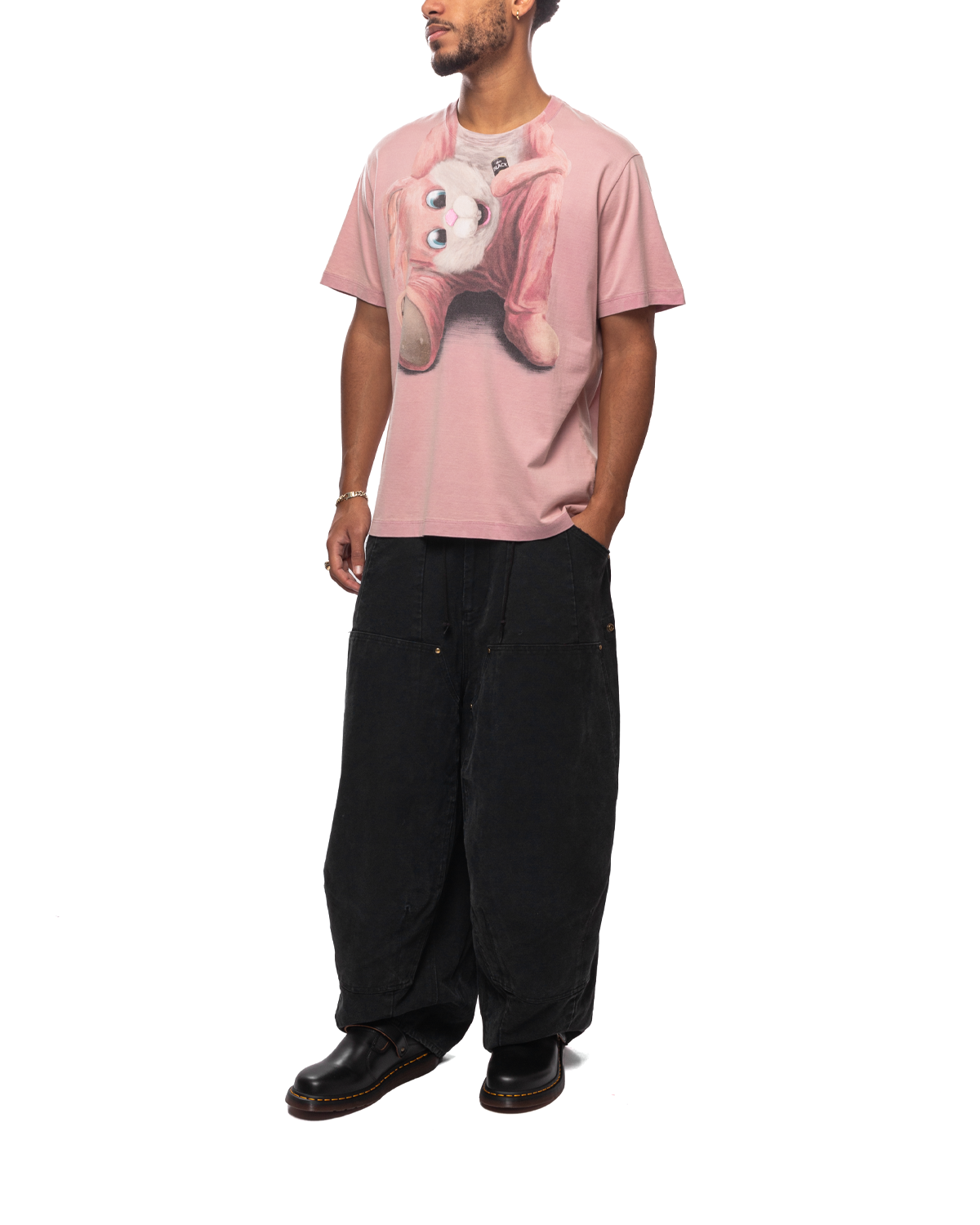 Stuffed Rabbit During Break T-Shirt Pink
