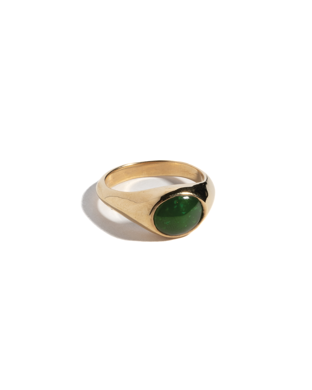 EYE Ring Gold Plated Bronze/Jade
