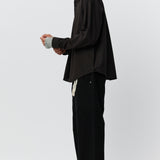 Executive Shirt Dark Brown Stripe