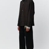 Executive Shirt Dark Brown Stripe