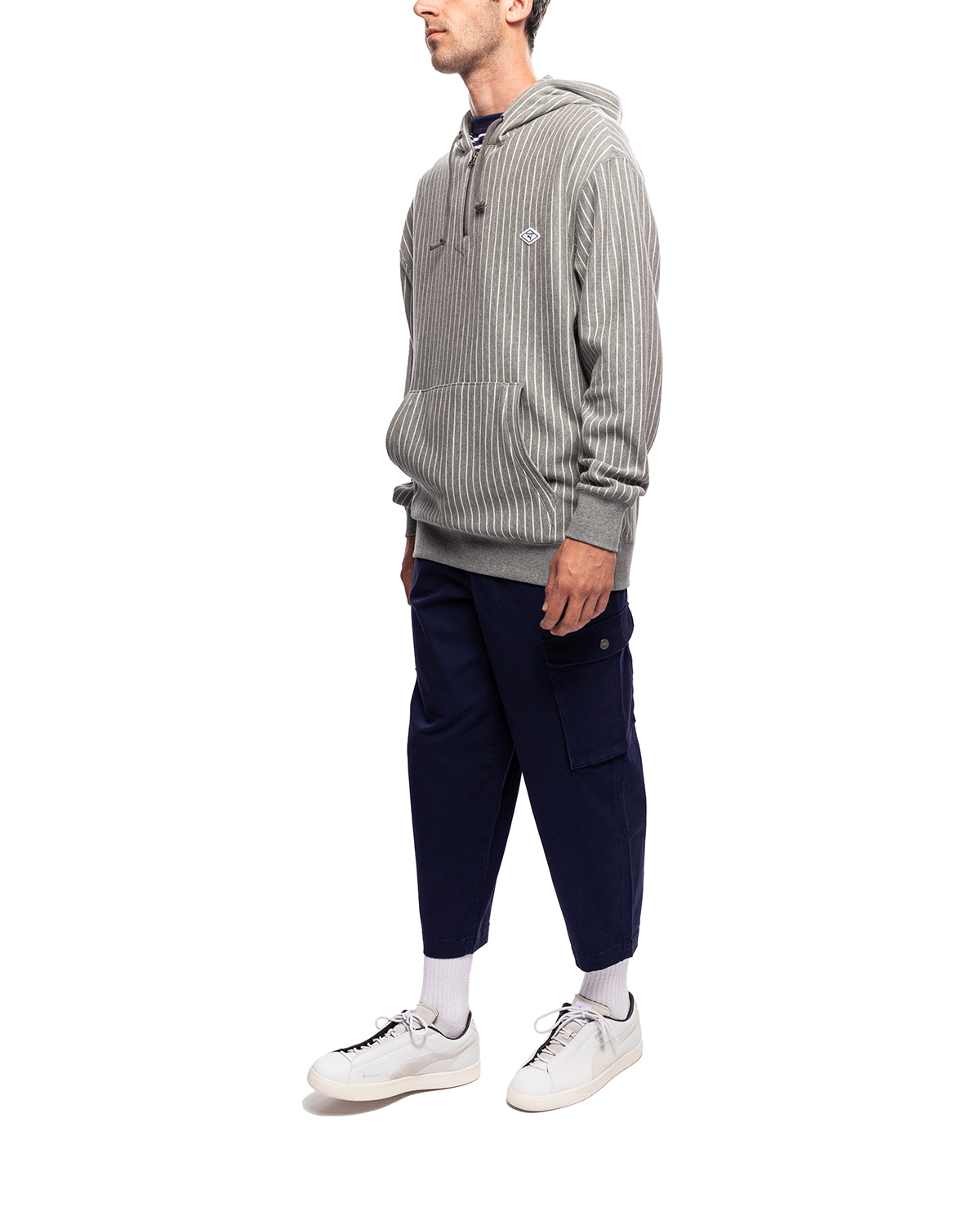 Nanamica x Puma Striped Hoodie Gray Heather