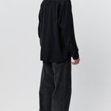 Gambler Shirt Black Fuzz Tencel