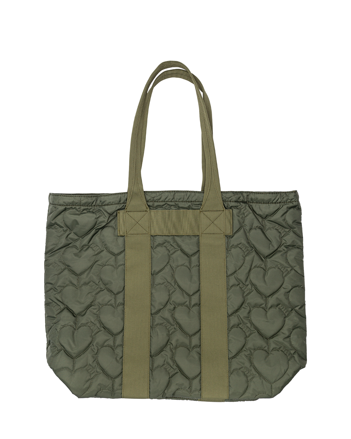 Heart Quilting Tote Olive Drab