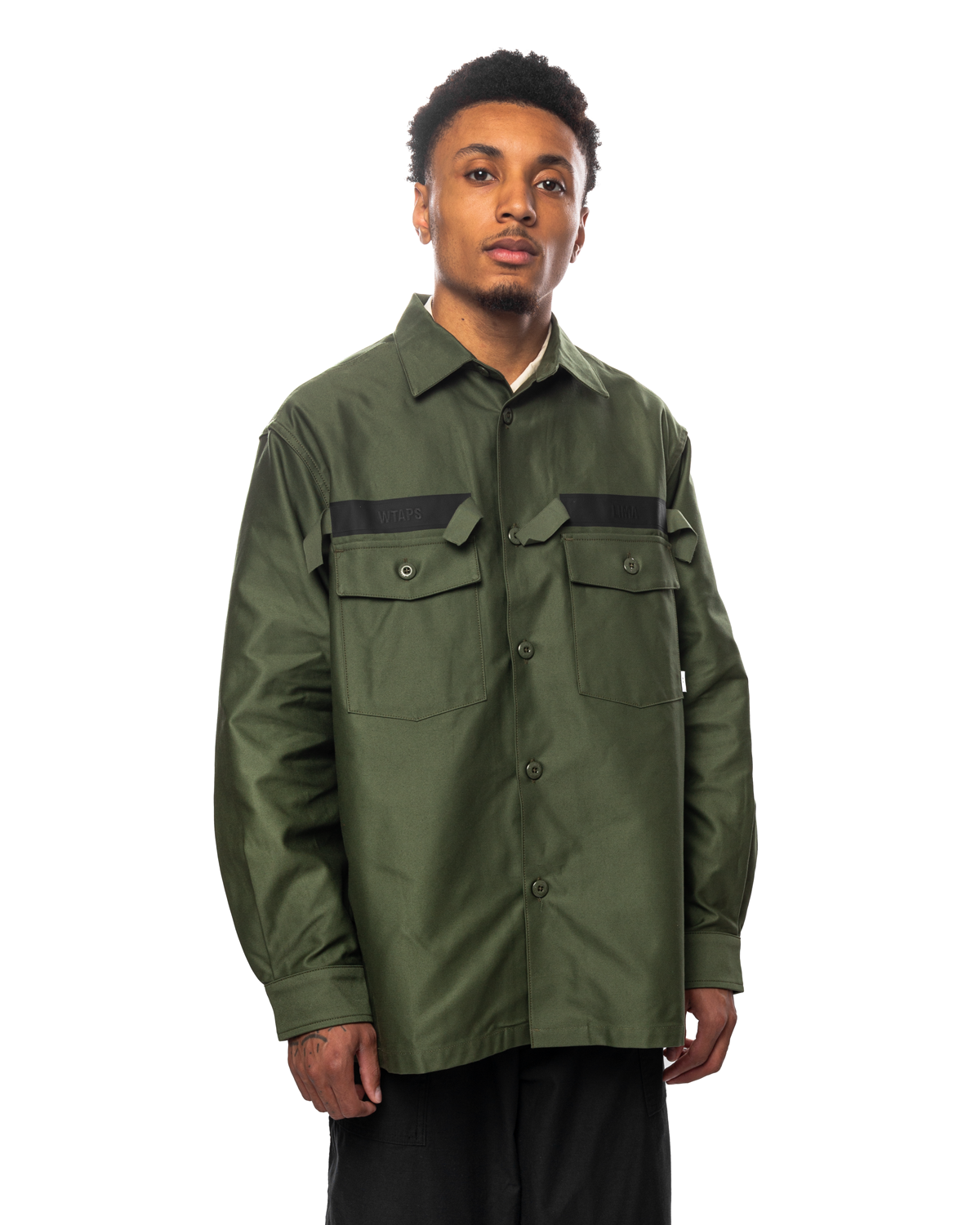 CBW 01 / LS / Cotton. Satin. ID 'Olive Drab'