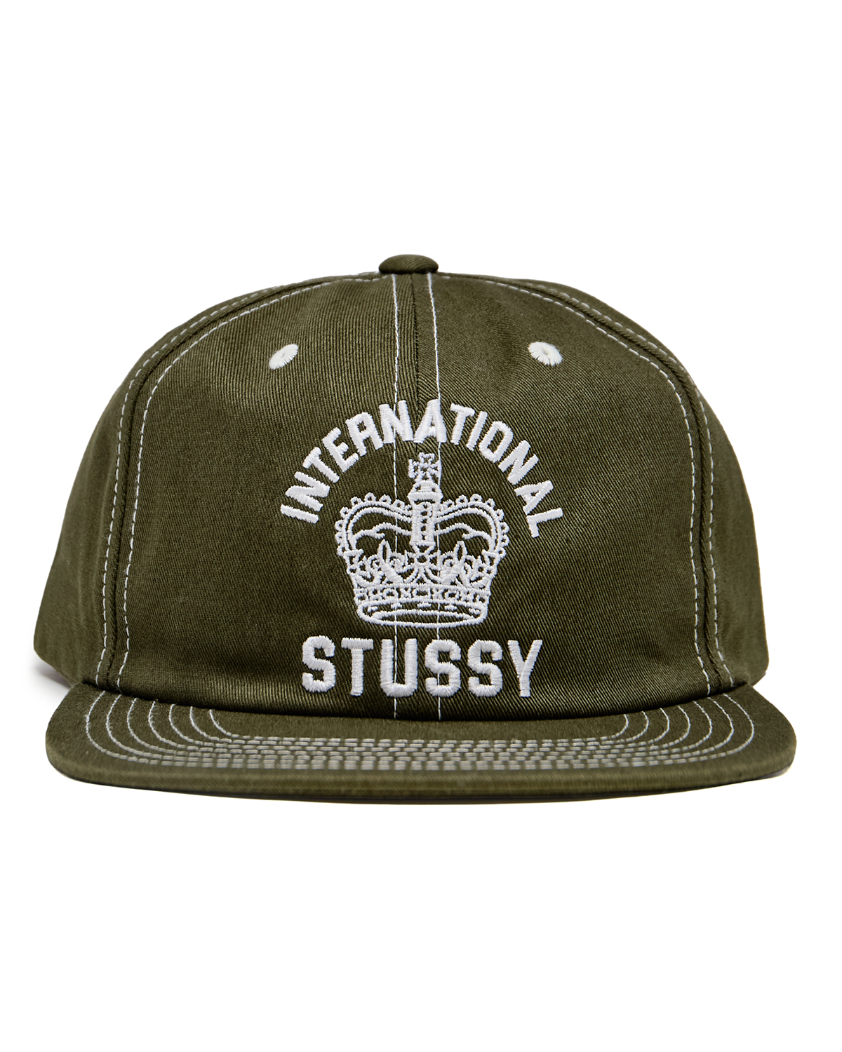 Mid-depth International Crown Strapback Dark Olive