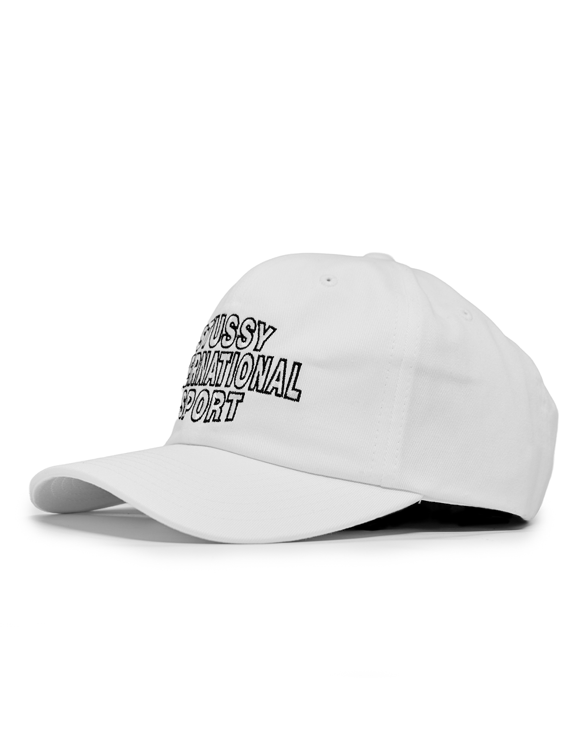 Mid-depth Sports Strapback Cap White