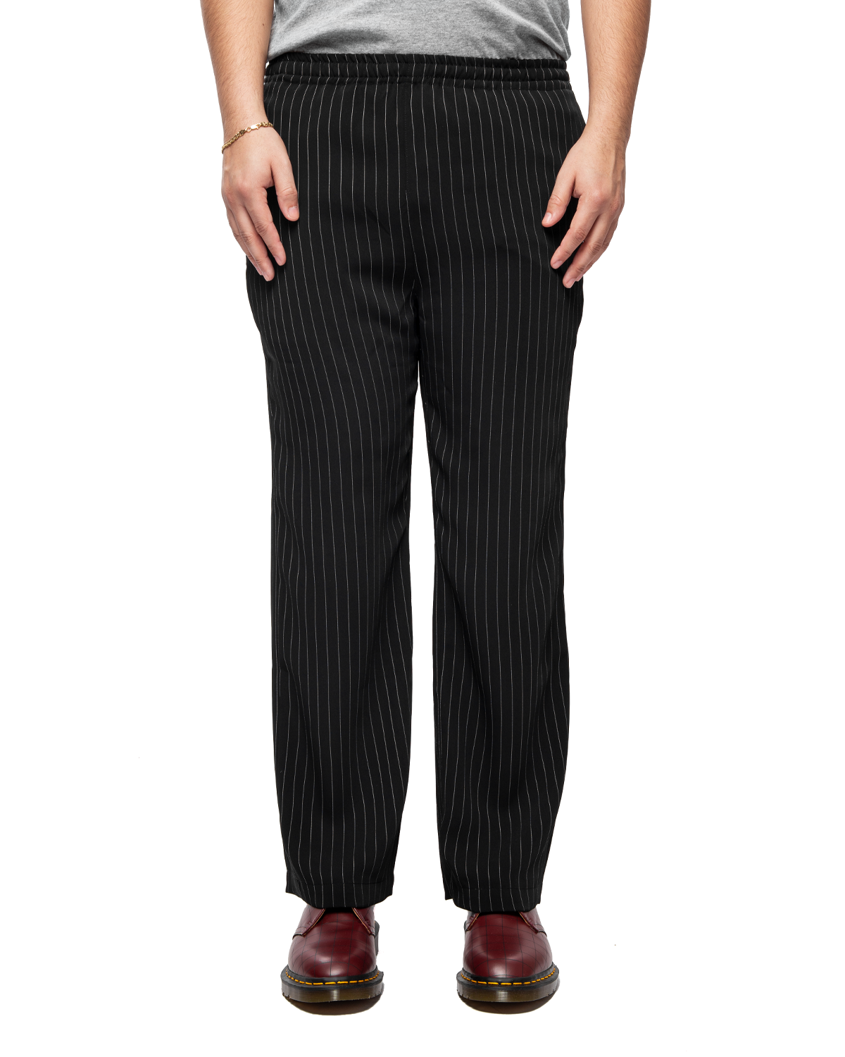 Striped Flow Pants Black