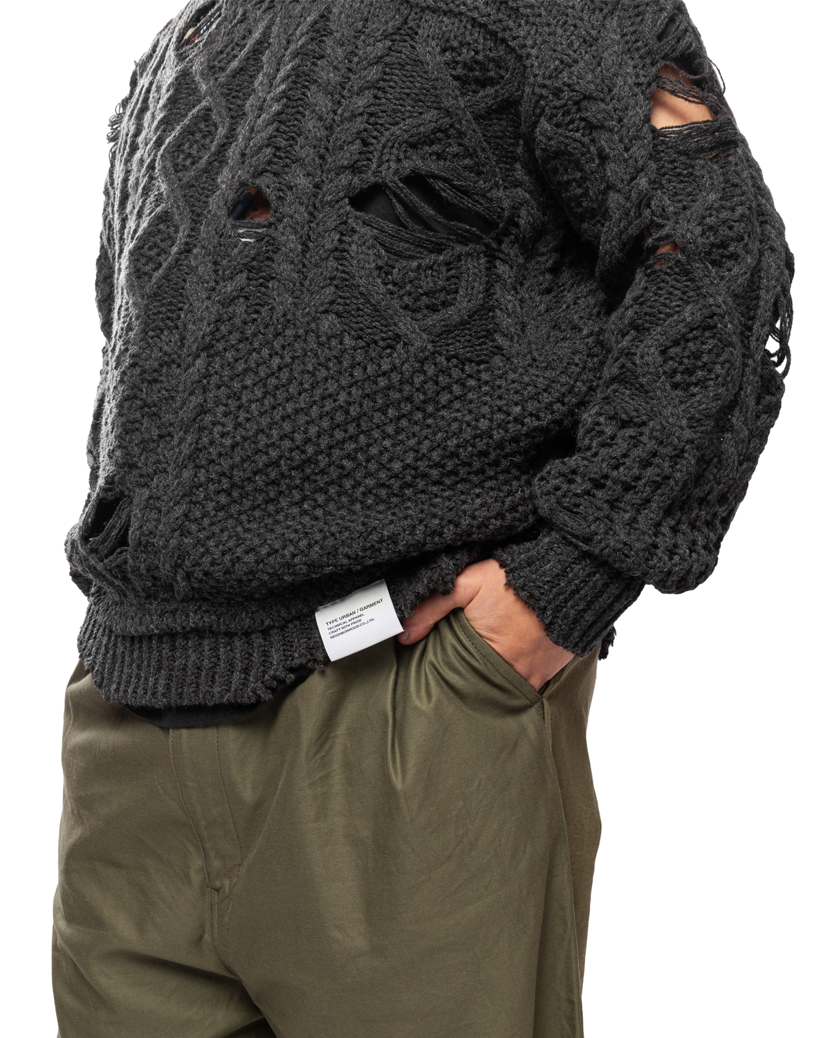 Patchwork Savage Sweater Charcoal