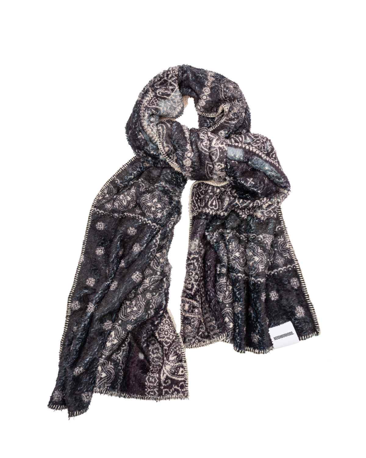 Neighborhood Bandana Pattern Fleece Muffler Black – LIKELIHOOD
