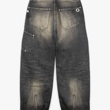 NEWCOMMUNE Baggy Denim Pants Black